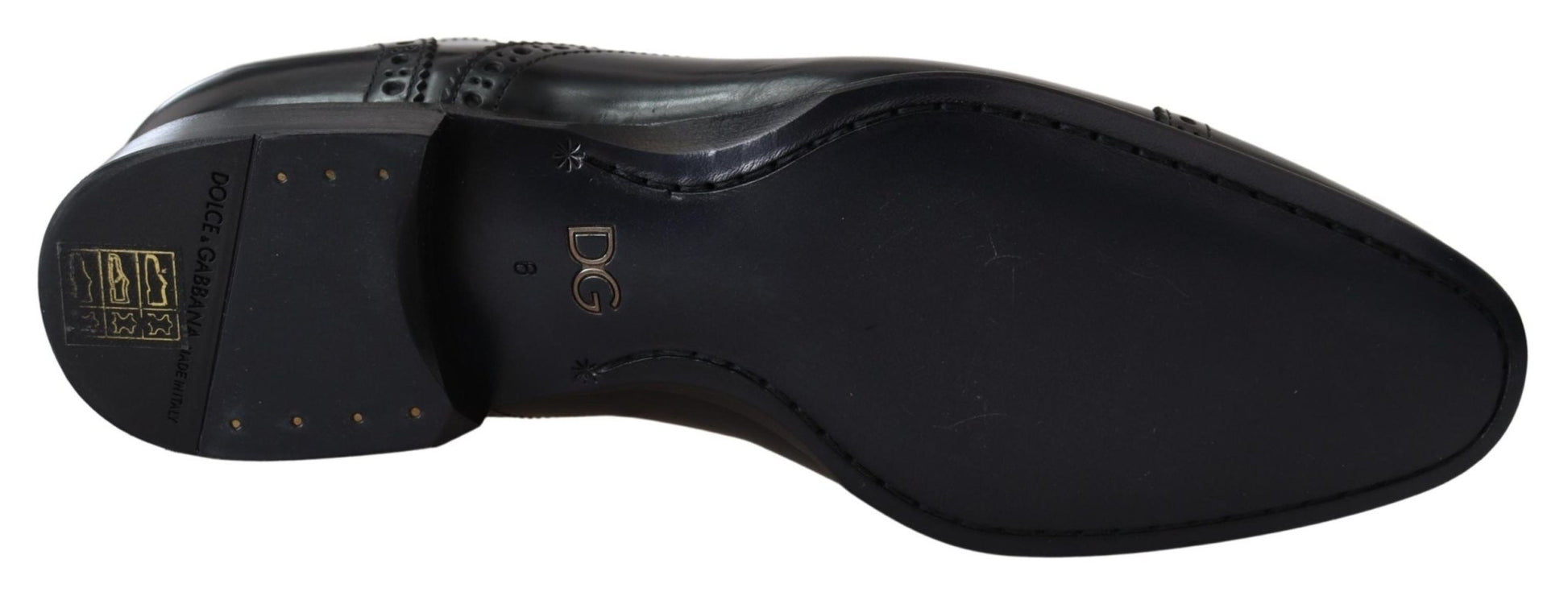 Dolce & Gabbana Elegant Black Leather Formal Derby Shoes - Sandy Store ByNet