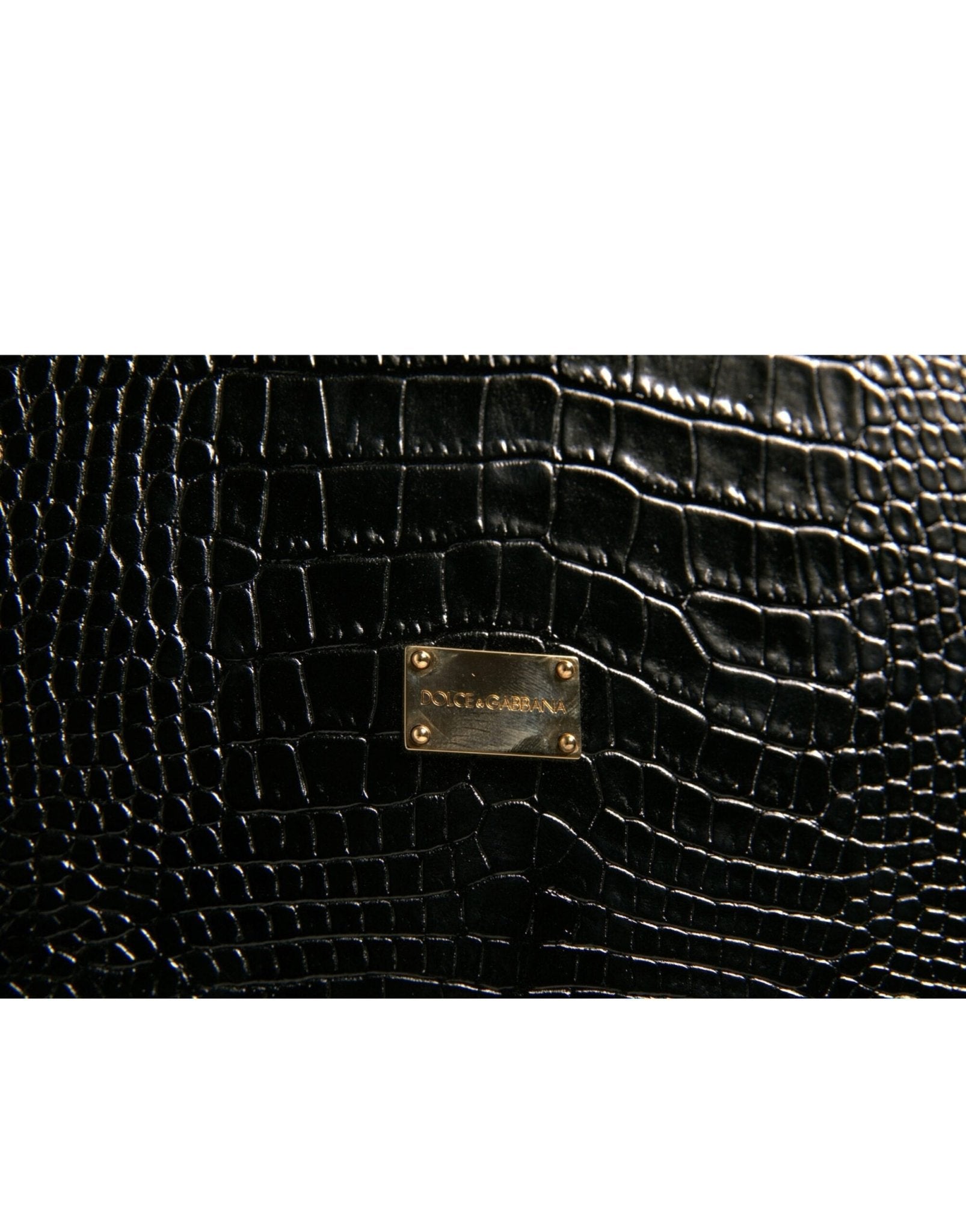 Dolce & Gabbana Elegant Black Leather Logo Plaque Holder Catalogue Case – par Dolce & Gabbana | Disponible sur Sandy Store ByNet