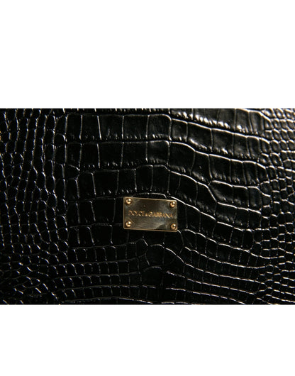 Dolce & Gabbana Elegant Black Leather Logo Plaque Holder Catalogue Case – par Dolce & Gabbana | Disponible sur Sandy Store ByNet