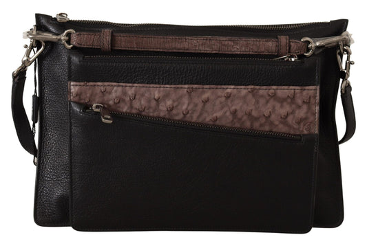 Dolce & Gabbana Elegant Black Leather Sling Shoulder Bag - Sandy Store ByNet