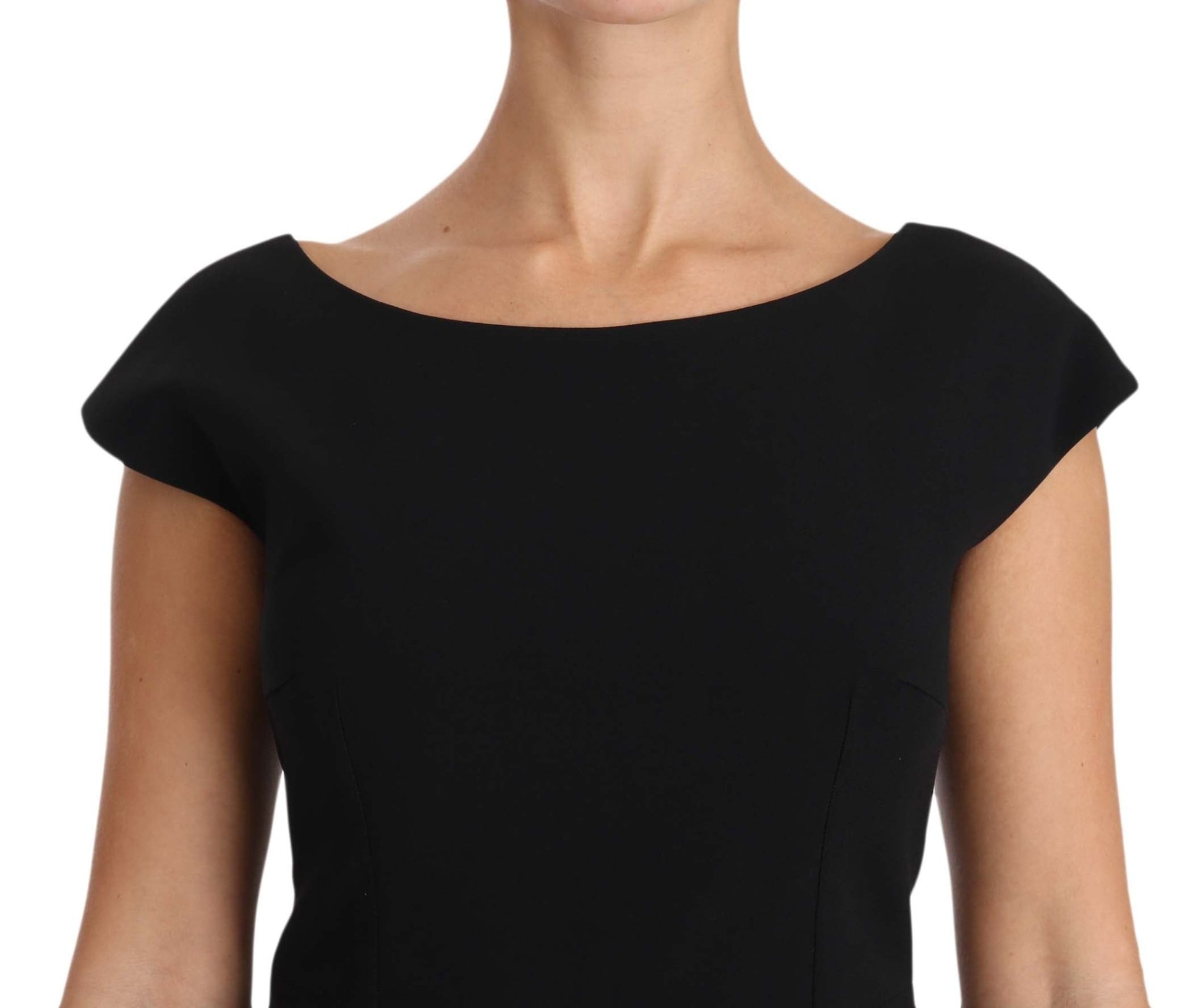 Dolce & Gabbana Elegant Black Maxi Sheath Dress - Sandy Store ByNet