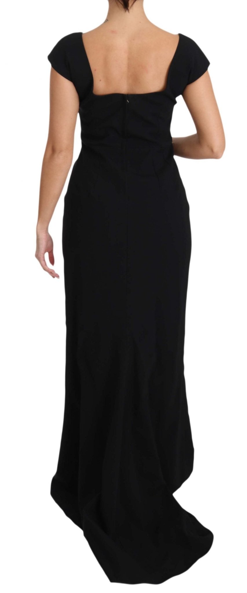 Dolce & Gabbana Elegant Black Maxi Sheath Dress - Sandy Store ByNet