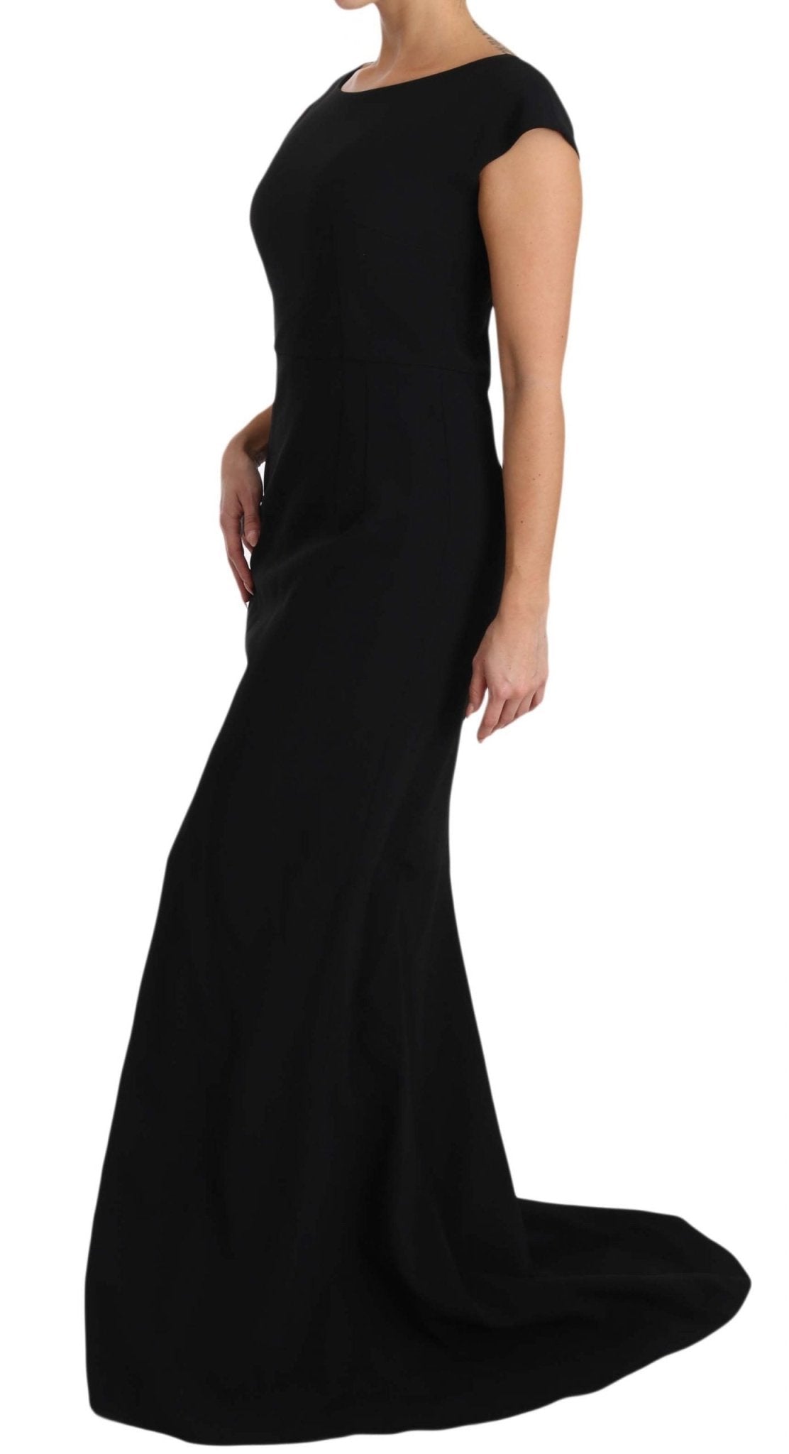 Dolce & Gabbana Elegant Black Maxi Sheath Dress - Sandy Store ByNet