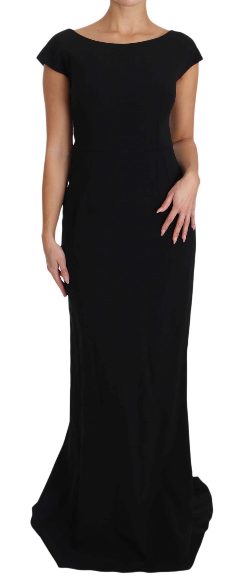 Dolce & Gabbana Elegant Black Maxi Sheath Dress - Sandy Store ByNet