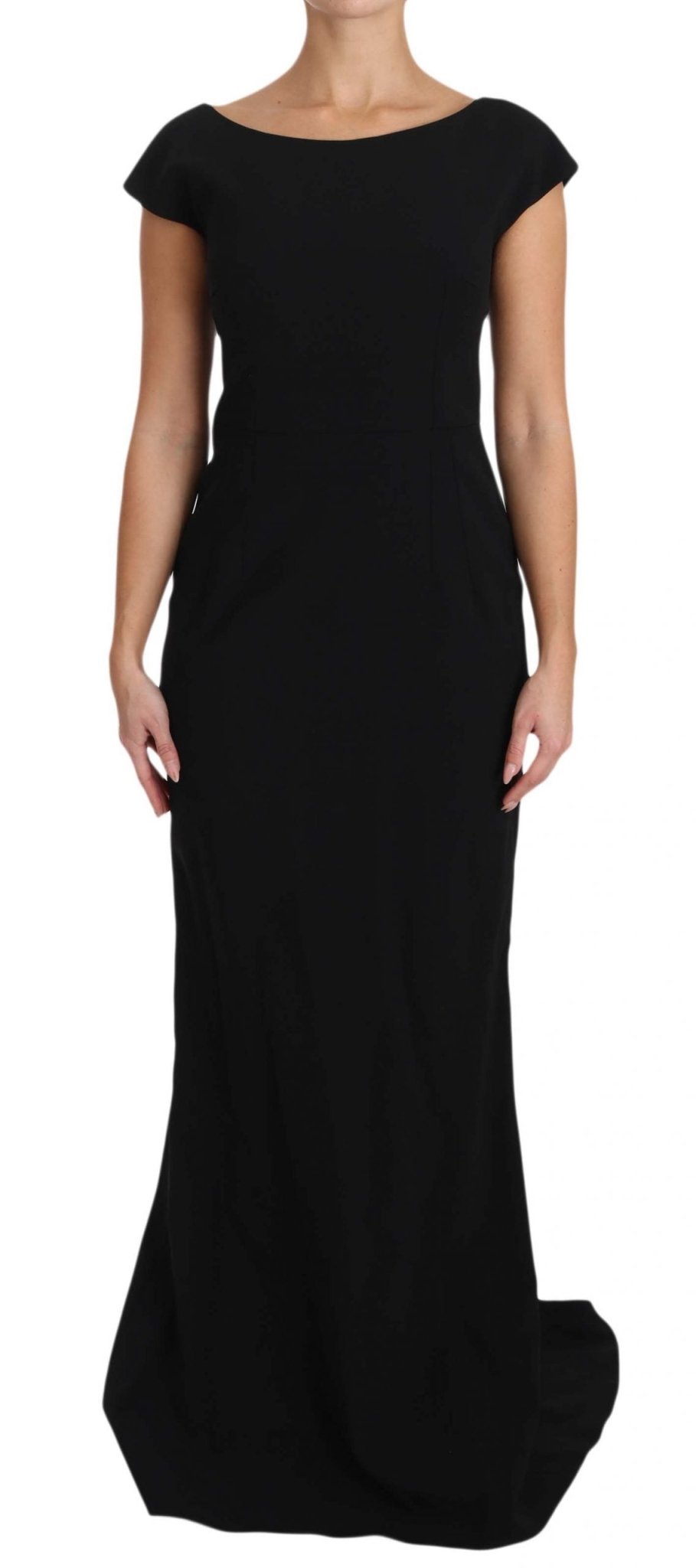 Dolce & Gabbana Elegant Black Maxi Sheath Dress - Sandy Store ByNet