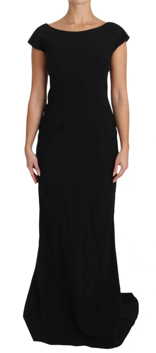 Dolce & Gabbana Elegant Black Maxi Sheath Dress - Sandy Store ByNet