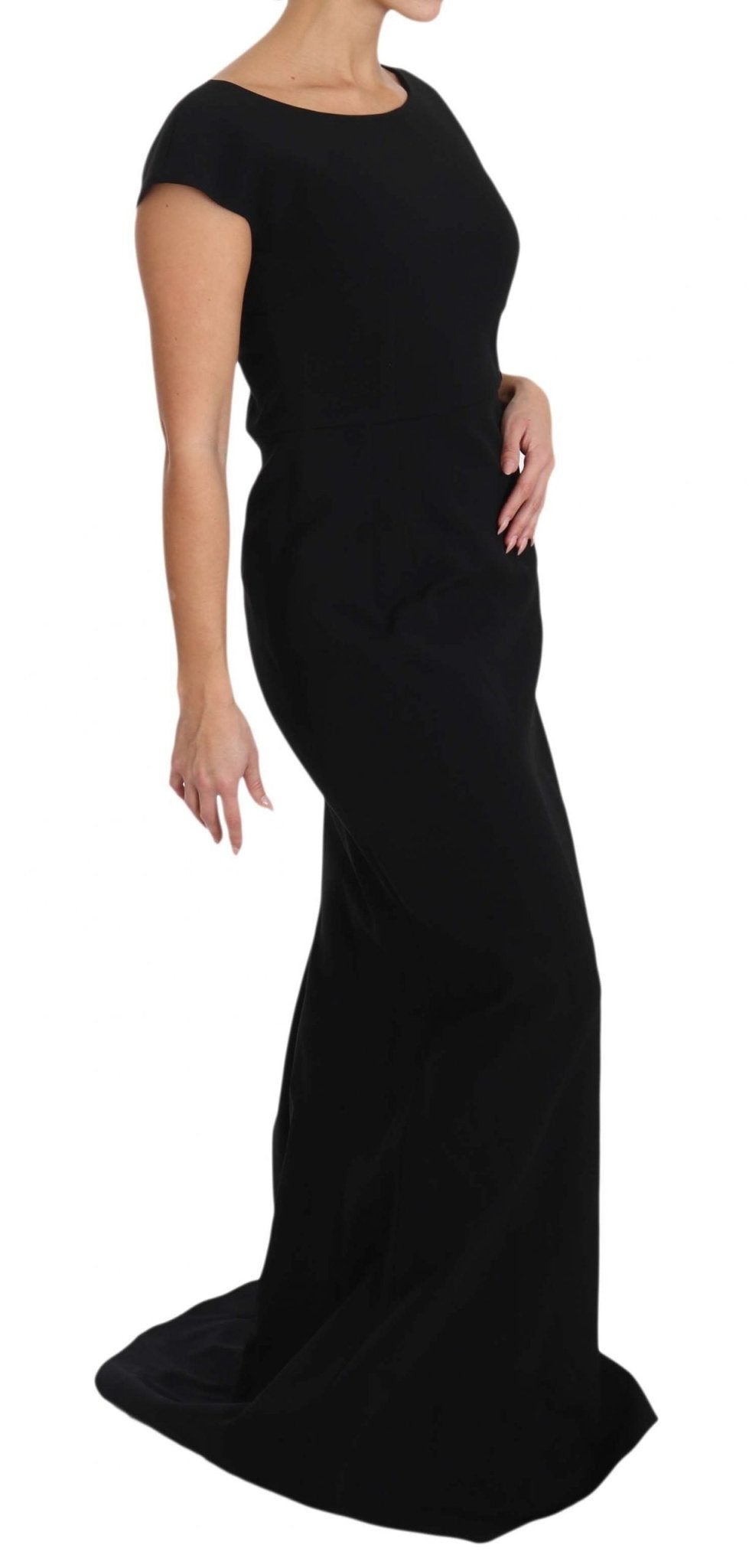 Dolce & Gabbana Elegant Black Maxi Sheath Dress - Sandy Store ByNet