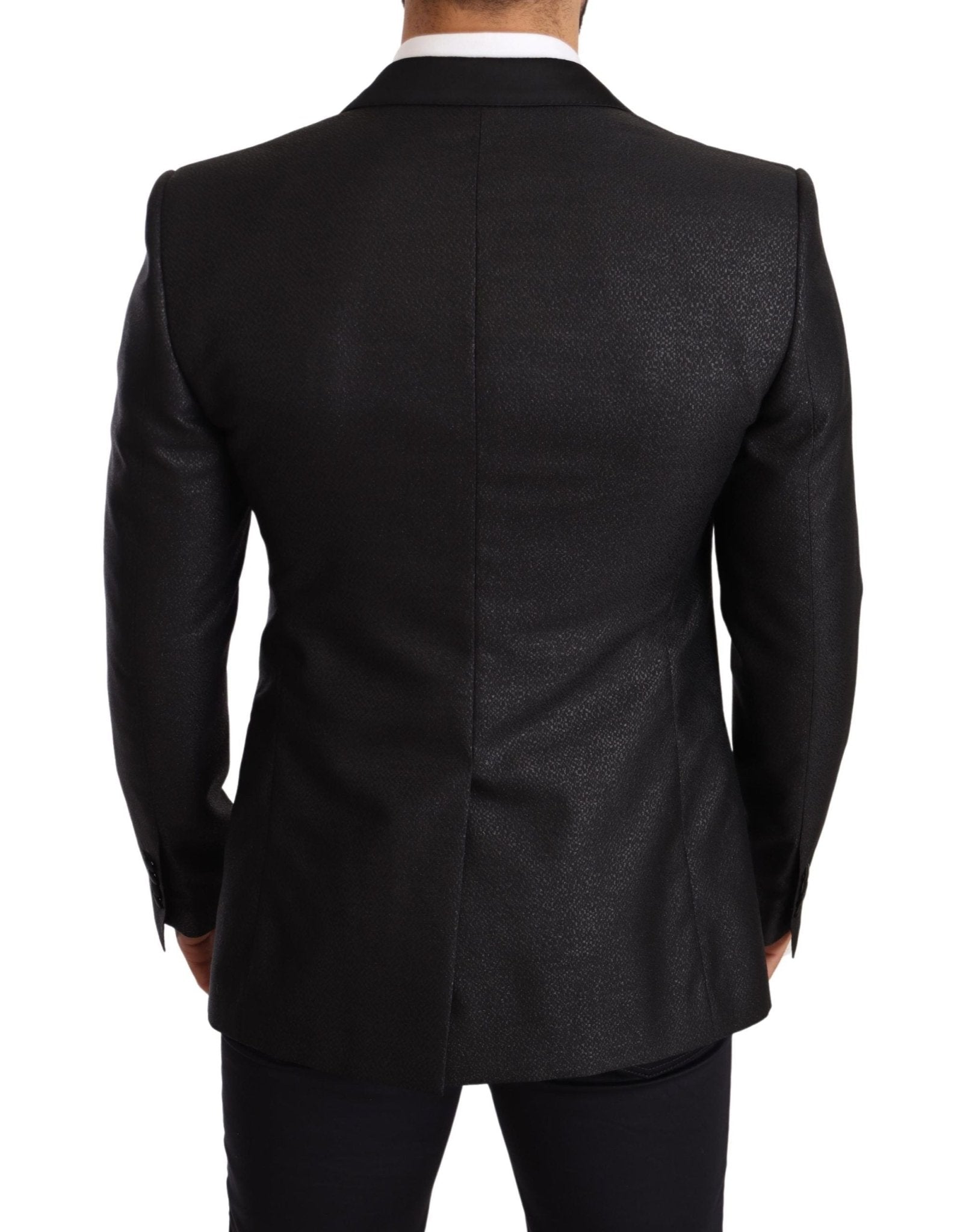 Dolce & Gabbana Elegant Black Metallic Slim Fit Blazer Jacket - Sandy Store ByNet