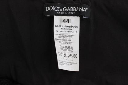 Dolce & Gabbana Elegant Black Mink Fur Shoulder Wrap Scarf - Sandy Store ByNet