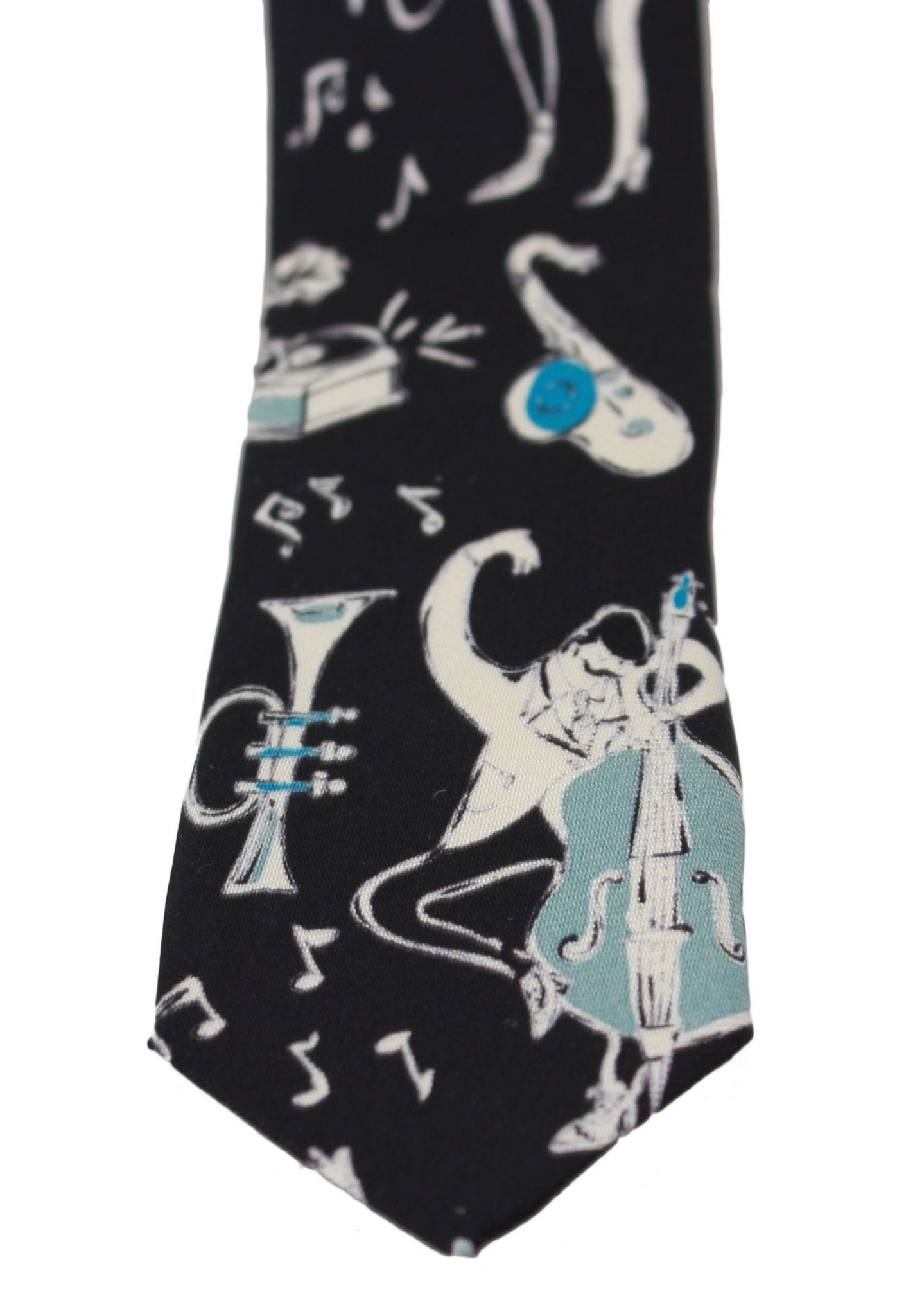 Dolce & Gabbana Elegant Black Music Pattern Silk Neck Tie - Sandy Store ByNet