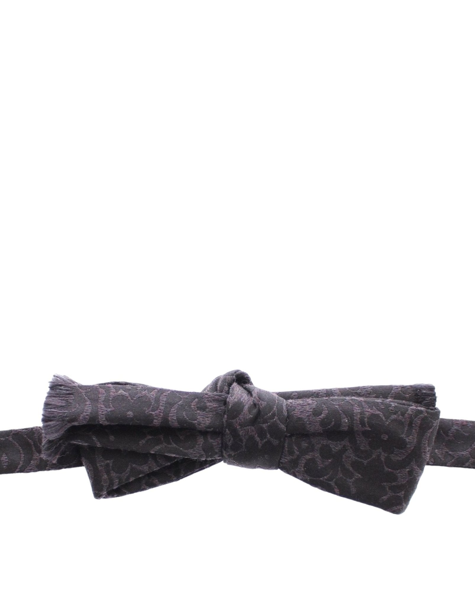 Dolce & Gabbana Elegant Black Paisley Silk - Wool Blend Bow Tie - Sandy Store ByNet