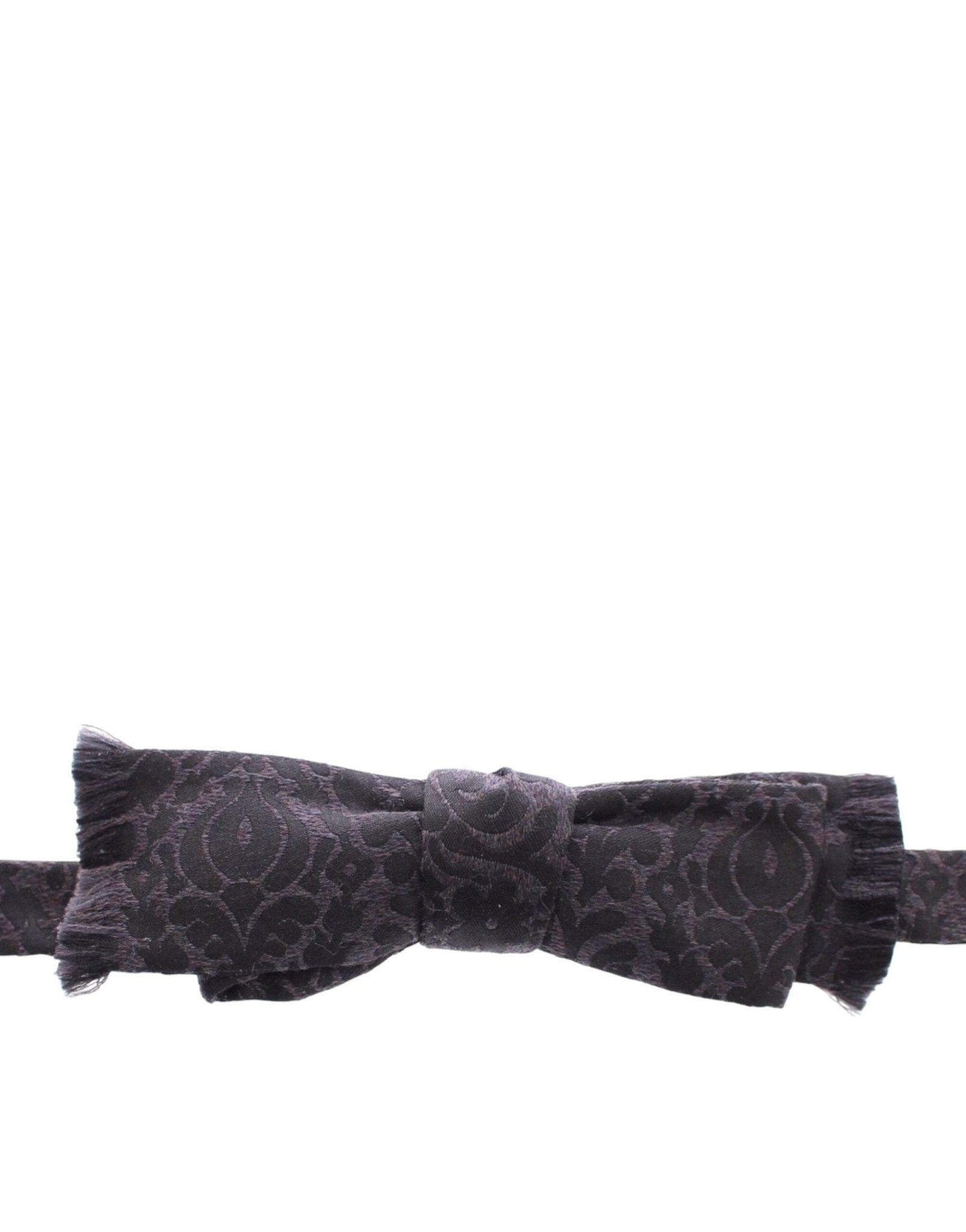 Dolce & Gabbana Elegant Black Paisley Silk - Wool Blend Bow Tie - Sandy Store ByNet