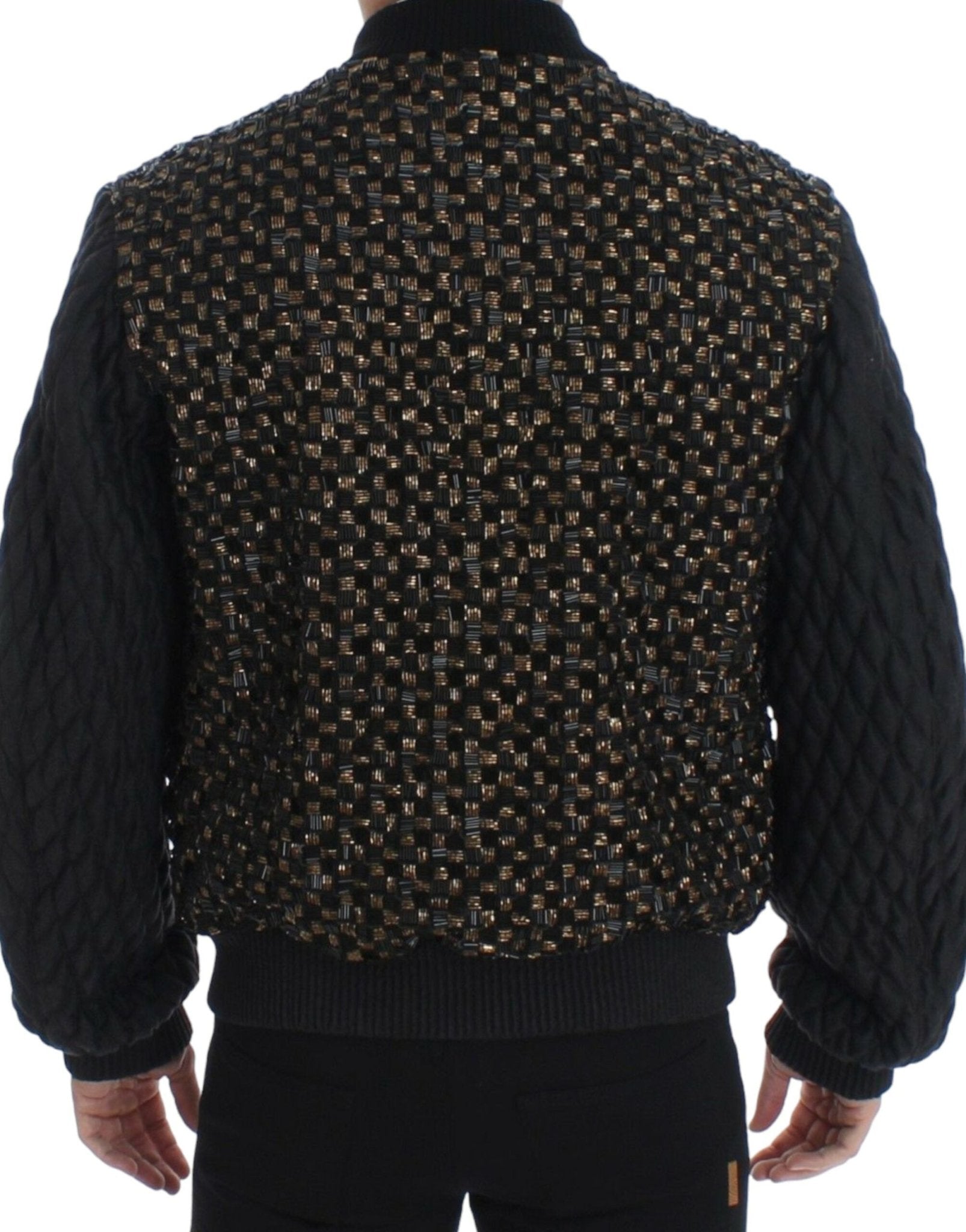Dolce & Gabbana Elegant Black Sequined Designer Jacket - Sandy Store ByNet