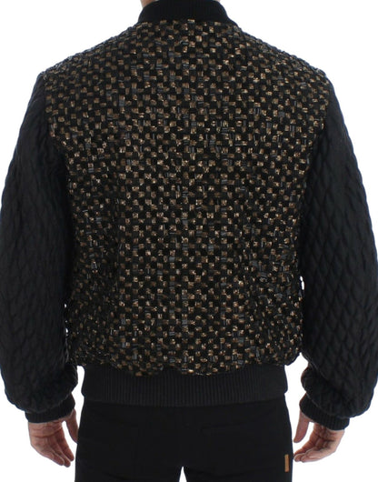 Dolce & Gabbana Elegant Black Sequined Designer Jacket - Sandy Store ByNet
