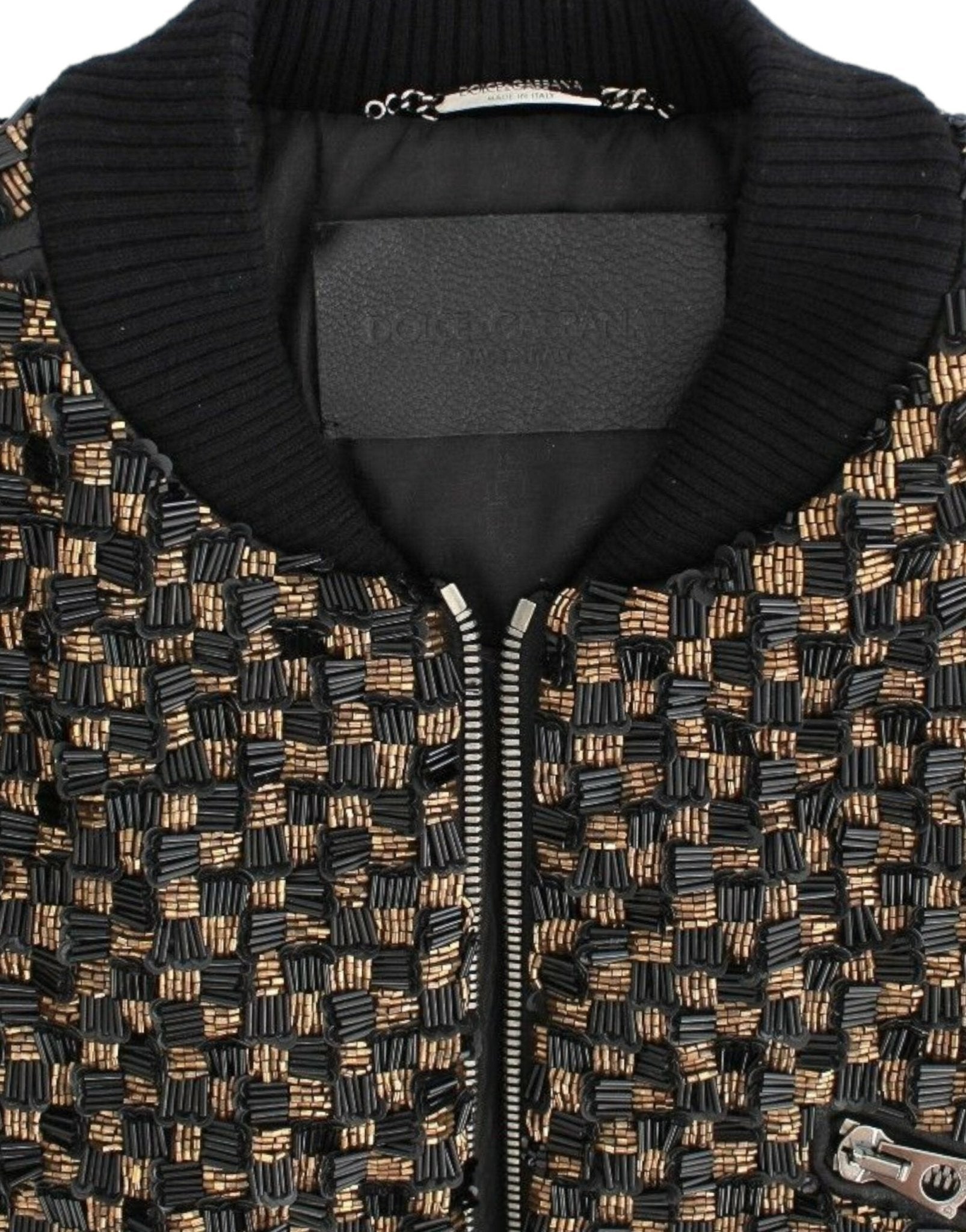 Dolce & Gabbana Elegant Black Sequined Designer Jacket - Sandy Store ByNet