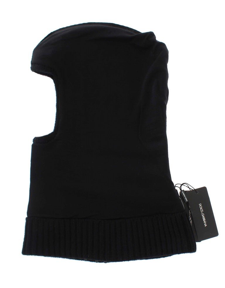 Dolce & Gabbana Elegant Black Sequined Hooded Scarf Wrap - Sandy Store ByNet