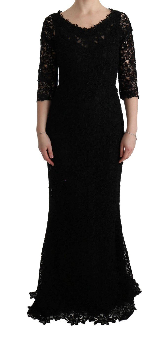Dolce & Gabbana Elegant Black Sheath Dress with Silk Lining - Sandy Store ByNet