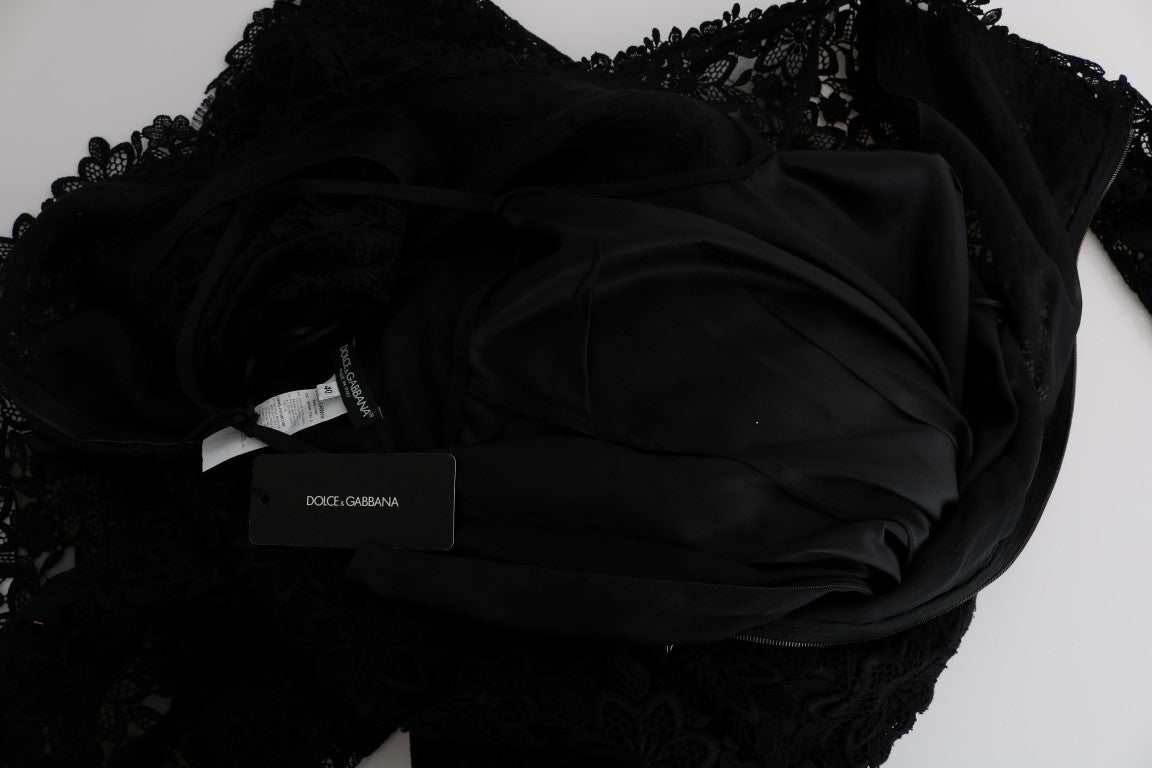 Dolce & Gabbana Elegant Black Sheath Dress with Silk Lining - Sandy Store ByNet