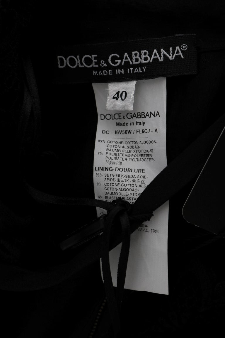 Dolce & Gabbana Elegant Black Sheath Dress with Silk Lining - Sandy Store ByNet