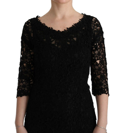 Dolce & Gabbana Elegant Black Sheath Dress with Silk Lining - Sandy Store ByNet