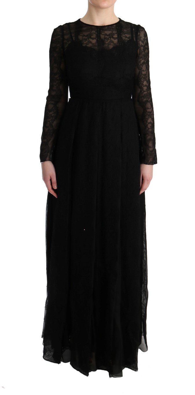 Dolce & Gabbana Elegant Black Sheath Long Sleeve Dress - Sandy Store ByNet