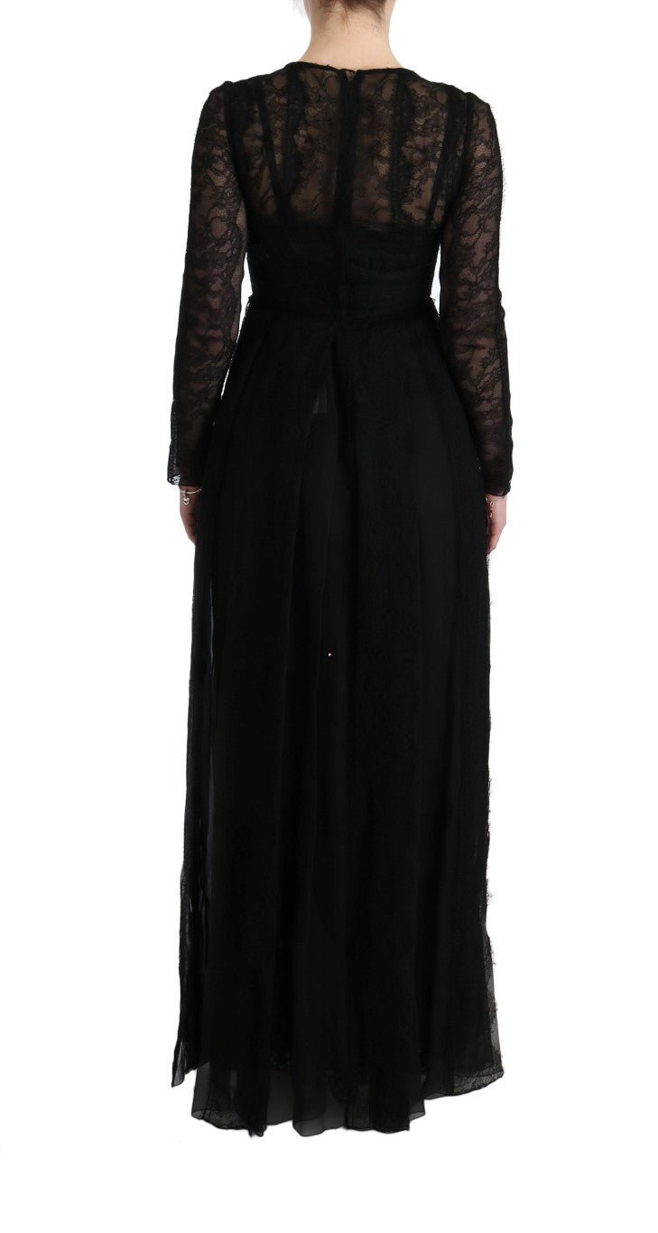 Dolce & Gabbana Elegant Black Sheath Long Sleeve Dress - Sandy Store ByNet