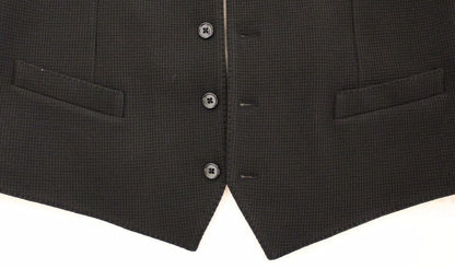 Dolce & Gabbana Elegant Black Silk Dress Vest - Sandy Store ByNet