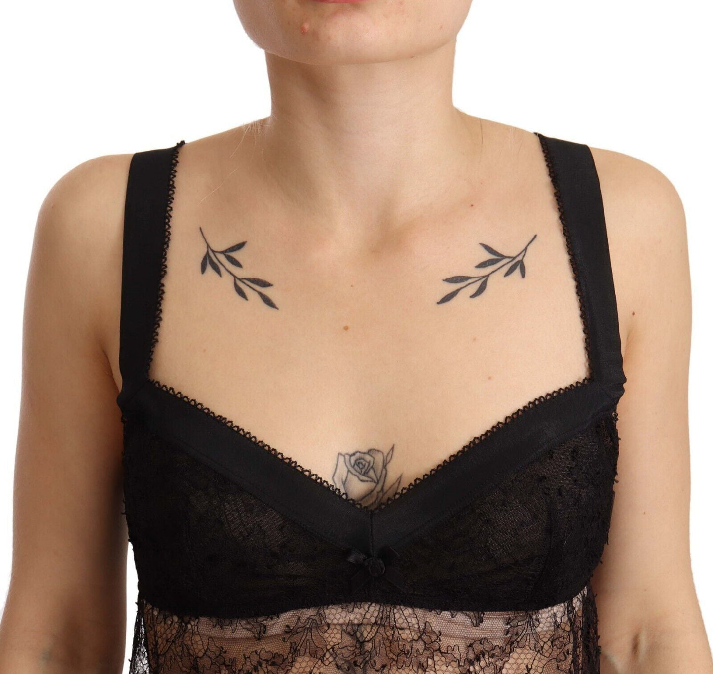 Dolce & Gabbana Elegant Black Silk Lingerie Chemise - Sandy Store ByNet