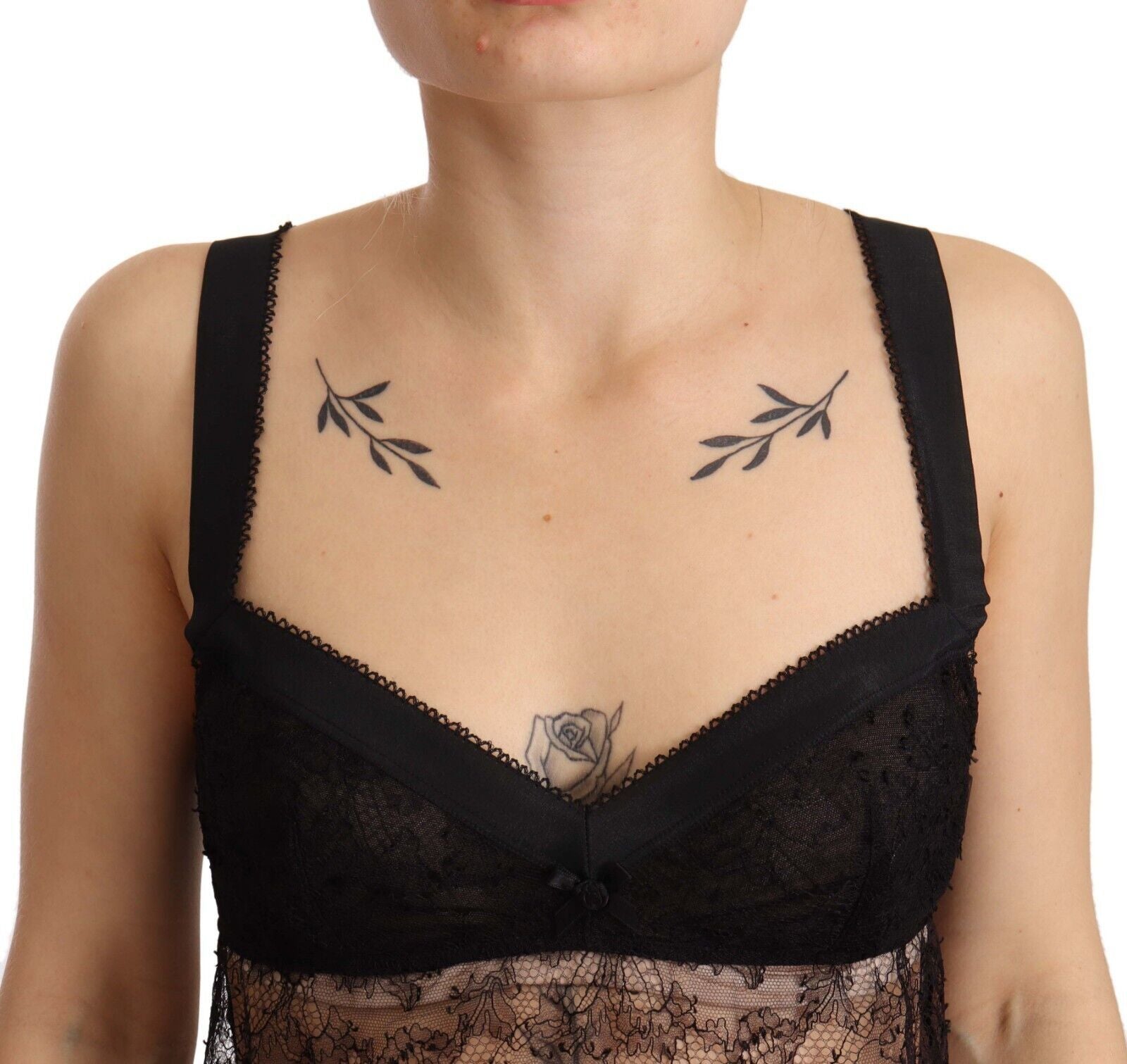 Dolce & Gabbana Elegant Black Silk Lingerie Chemise - Sandy Store ByNet