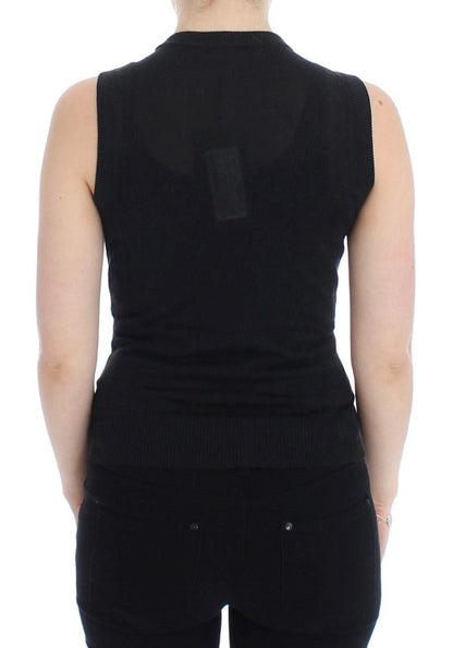 Dolce & Gabbana Elegant Black Sleeveless Pullover Vest - Sandy Store ByNet