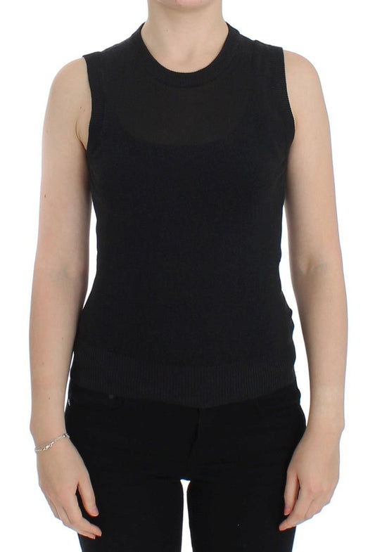 Dolce & Gabbana Elegant Black Sleeveless Pullover Vest - Sandy Store ByNet