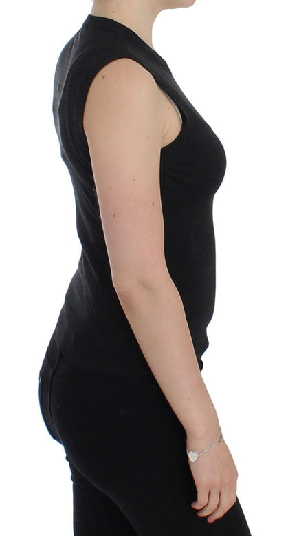 Dolce & Gabbana Elegant Black Sleeveless Pullover Vest - Sandy Store ByNet