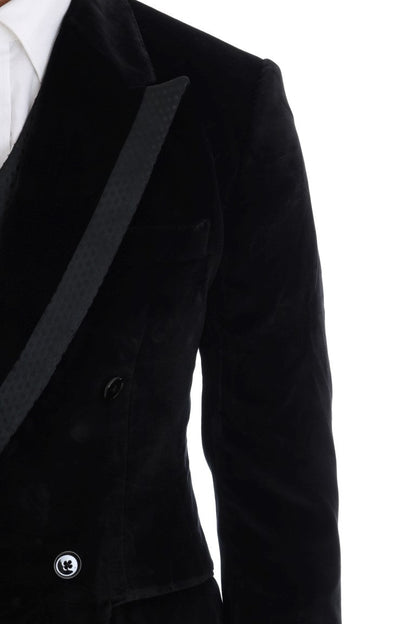 Dolce & Gabbana Elegant Black Slim Fit Three - Piece Suit - Sandy Store ByNet