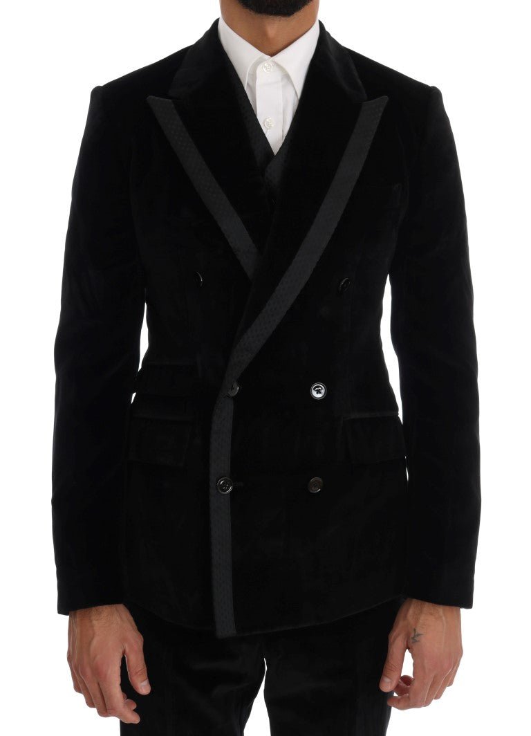 Dolce & Gabbana Elegant Black Slim Fit Three - Piece Suit - Sandy Store ByNet