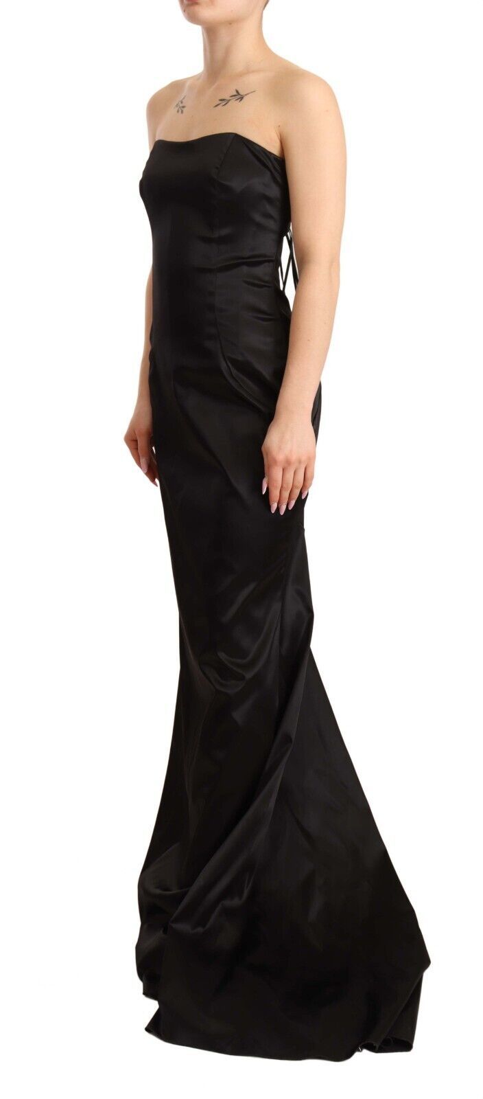 Dolce & Gabbana Elegant Black Strapless Mermaid Dress - Sandy Store ByNet