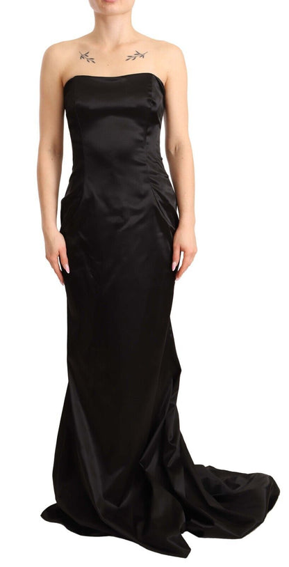 Dolce & Gabbana Elegant Black Strapless Mermaid Dress - Sandy Store ByNet