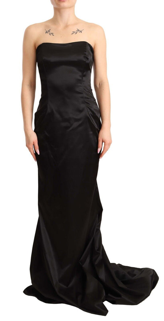 Dolce & Gabbana Elegant Black Strapless Mermaid Dress - Sandy Store ByNet