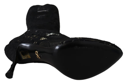 Dolce & Gabbana Elegant Black Stretch Sock Pumps - Sandy Store ByNet