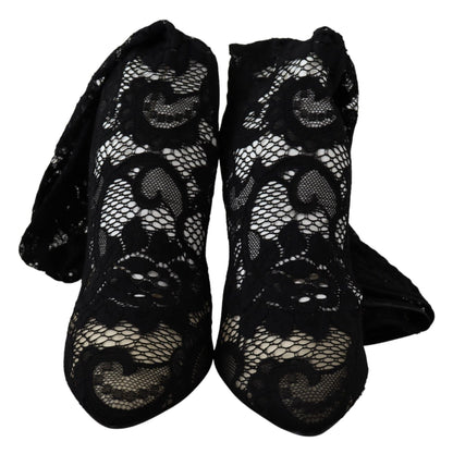 Dolce & Gabbana Elegant Black Stretch Sock Pumps - Sandy Store ByNet