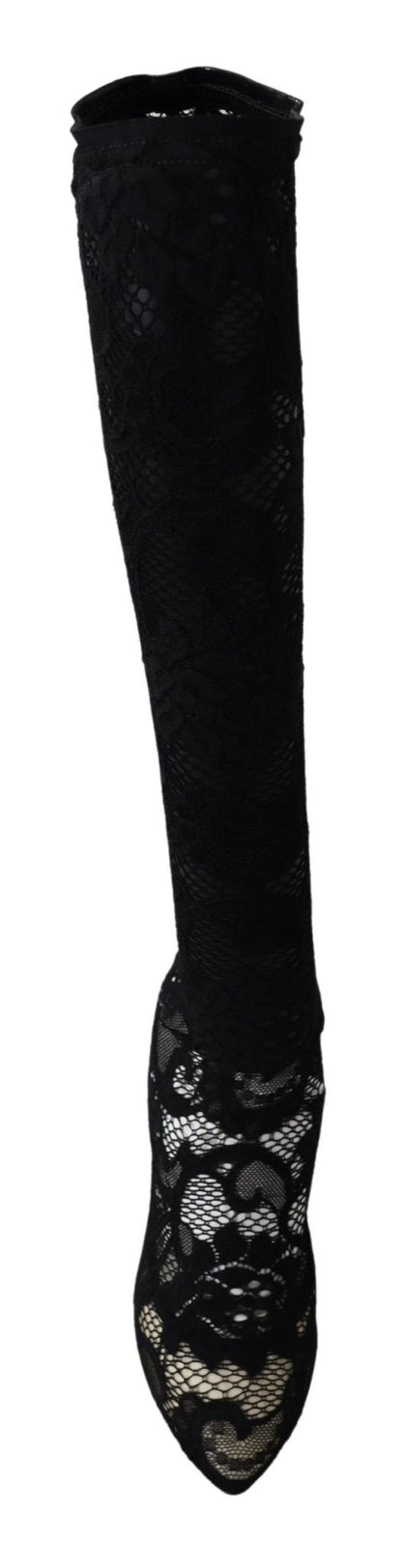 Dolce & Gabbana Elegant Black Stretch Sock Pumps - Sandy Store ByNet