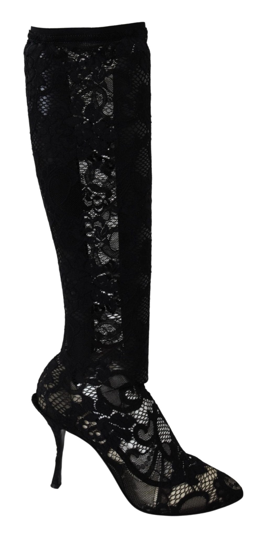 Dolce & Gabbana Elegant Black Stretch Sock Pumps - Sandy Store ByNet