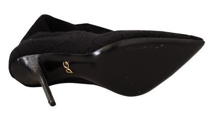 Dolce & Gabbana Elegant Black Stretch Socks Boots - Sandy Store ByNet