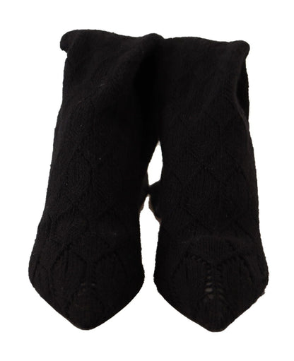 Dolce & Gabbana Elegant Black Stretch Socks Boots - Sandy Store ByNet