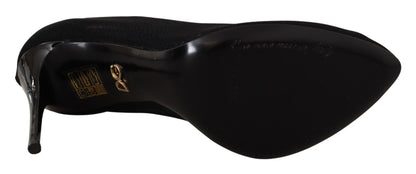 Dolce & Gabbana Elegant Black Stretch Socks Boots - Sandy Store ByNet