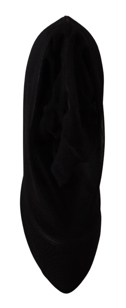 Dolce & Gabbana Elegant Black Stretch Socks Boots - Sandy Store ByNet
