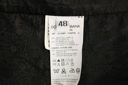 Dolce & Gabbana Elegant Black Striped Single Breasted Dress Vest - Sandy Store ByNet