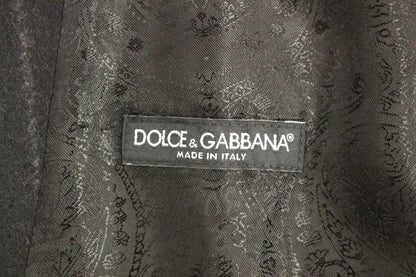 Dolce & Gabbana Elegant Black Striped Single Breasted Dress Vest - Sandy Store ByNet
