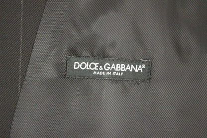 Dolce & Gabbana Elegant Black Striped Wool Dress Vest - Sandy Store ByNet