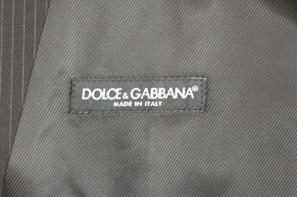 Dolce & Gabbana Elegant Black Striped Wool Dress Vest - Sandy Store ByNet