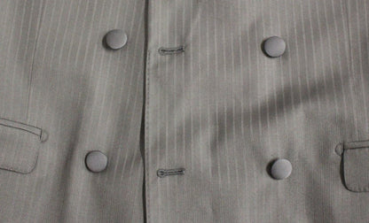 Dolce & Gabbana Elegant Black Striped Wool - Silk Blend Suit - Sandy Store ByNet